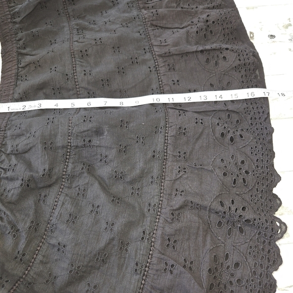 Jennifer & Grace Black Tiered Eyelet Skater Mini Skirt Size XL NWT - Picture 7 of 10
